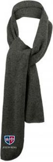 Heathered Knit Scarf, Black Heather/Charcoal